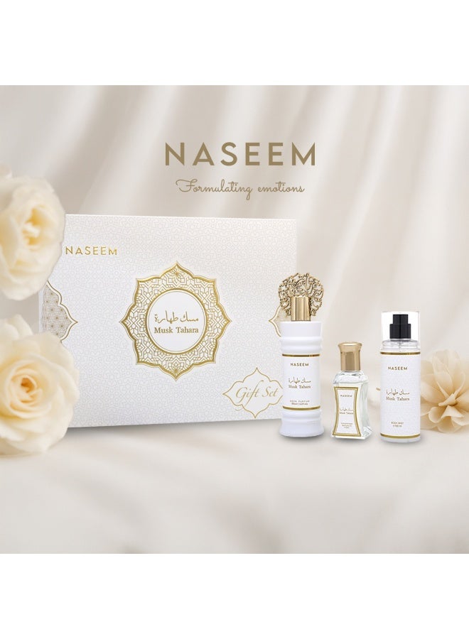 Naseem Musk Tahara Premium Gift Set for Women – Eau De Parfum, Roll-On & Body Mist - Image 2